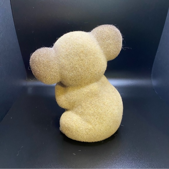 Vintage Fuzzy Flocked Koala Bear Figurine - Picture 4 of 6